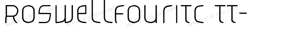 RoswellFourITC TT字体转换
